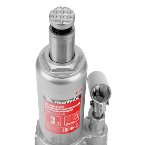 Домкрат гидравлический бутылочный, 3 т, высота подъема 194-372 мм Matrix по ценам производителя в Воронеже с доставкой по всей России