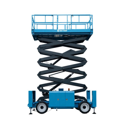 Подъемник самоходный дизельный ножничный с выдвижными платформами SKYER DPL1868 по ценам производителя в Воронеже с доставкой по всей России