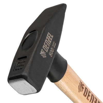 Молоток слесарный, 800 г, кованый квадратный боек, буковая рукоятка Denzel по ценам производителя в Воронеже с доставкой по всей России