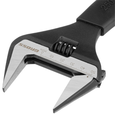 Ключ разводной, 250 мм, CrV, тонкие губки, защитные насадки Gross по ценам производителя в Воронеже с доставкой по всей России