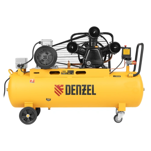 Компрессор воздушный BCW3000-T/100, ременный привод, 3.0 кВт, 100 литров, 520 л/мин Denzel по ценам производителя в Воронеже с доставкой по всей России