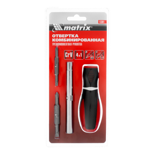 Отвертка комбинированная "Era", SL5/PH1, SL6/PH2, CrV, трехкомпонентная рукоятка Matrix по ценам производителя в Воронеже с доставкой по всей России