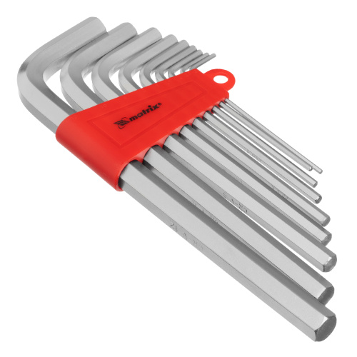 Набор ключей имбусовых HEX, 2-12 мм, CrV, 9 шт, удлиненныее с сатинированным покрытием Matrix по ценам производителя в Воронеже с доставкой по всей России