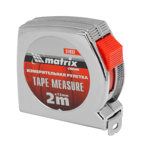 Рулетка Chrom,2 м x 13 мм,хромированный корпус Matrix по ценам производителя в Воронеже с доставкой по всей России