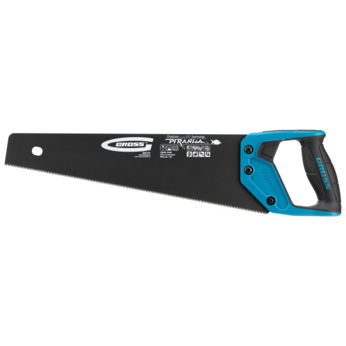Ножовка по дереву "Piranha", 400 мм, 11-12 TPI, зуб-3D, каленый зуб, тефлоновое покрытие полотна, двухкомпонентная рукоятка Gross по ценам производителя в Воронеже с доставкой по всей России