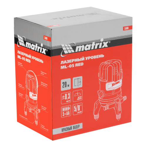 Лазерный уровень ML 05 Red, 20 м, 635 нм, резьба 5/8" Matrix по ценам производителя в Воронеже с доставкой по всей России
