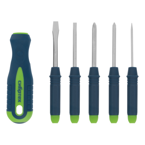 Отвертка со сменными насадками, 5 шт, CrV Сибртех по ценам производителя в Воронеже с доставкой по всей России