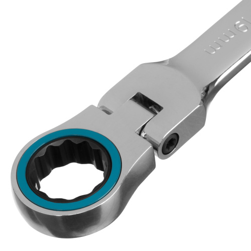 Набор ключей комбинированных с трещоткой, 8-19 мм, 7 шт, шарнирные, CrV Gross по ценам производителя в Воронеже с доставкой по всей России