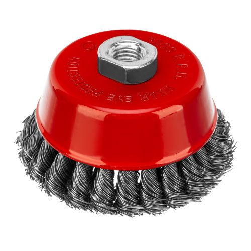 Щетка для УШМ, 100 мм, М14, "чашка", двухрядная, крученая проволока 0.5 мм Matrix по ценам производителя в Воронеже с доставкой по всей России