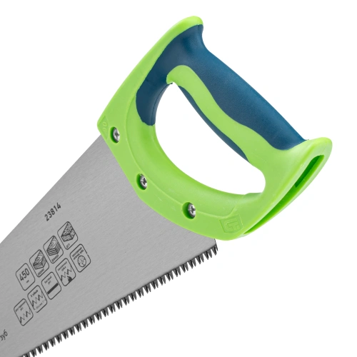 Ножовка по дереву "Зубец", 450 мм, 7-8 TPI, каленый зуб 3D, двухкомпонентная рукоятка Сибртех по ценам производителя в Воронеже с доставкой по всей России