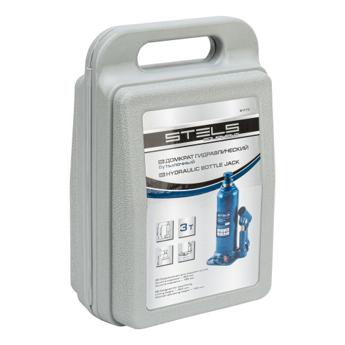 Домкрат гидравлический бутылочный, 3 т, h подъема 188-363 мм, в пластиковом кейсе Stels по ценам производителя в Воронеже с доставкой по всей России