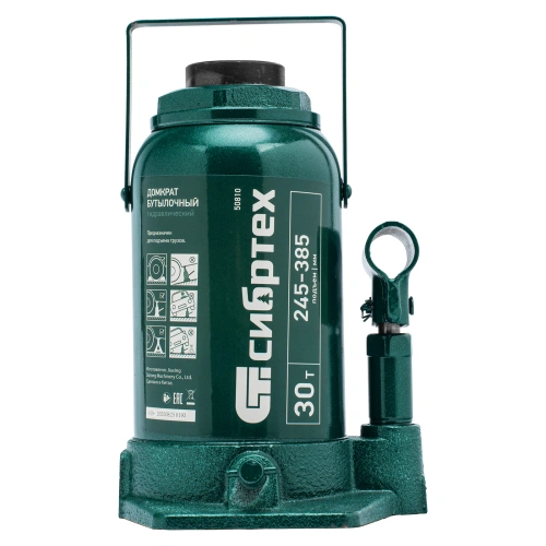 Домкрат гидравлический бутылочный, 30 т, 245-385 мм Сибртех по ценам производителя в Воронеже с доставкой по всей России