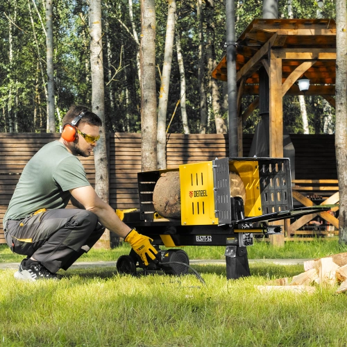 Дровокол электрический ELS7T-52, 2300 Вт, сила раскола 7т, макс. размеры полена D250 x 520 мм Denzel по ценам производителя в Воронеже с доставкой по всей России