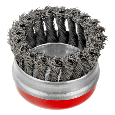 Щетка для УШМ Heavy Duty, 80 мм, М14, "чашка", крученая проволока 0.5 мм Matrix по ценам производителя в Воронеже с доставкой по всей России