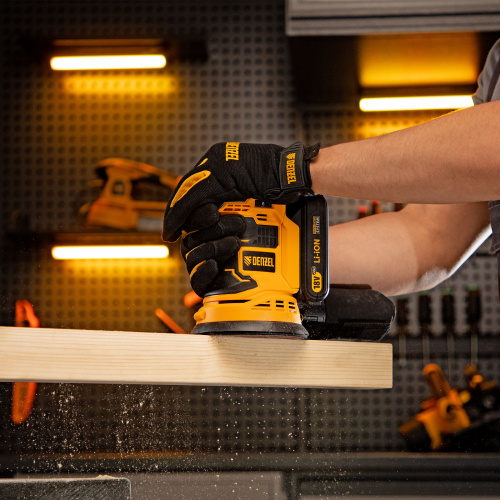 Машина шлифовальная эксцентриковая аккумуляторная COS-125-0, 18В Li-Ion Denzel по ценам производителя в Воронеже с доставкой по всей России