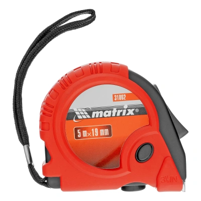 Рулетка Rubber,5 м х 19 мм,обрезиненный корпус Matrix по ценам производителя в Воронеже с доставкой по всей России