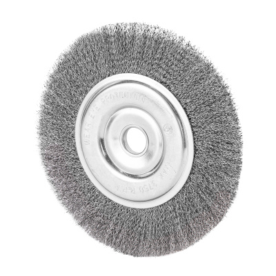 Щетка для УШМ, 200 мм, посадка 22.2 мм, плоская, витая проволока 0.3 мм Сибртех по ценам производителя в Воронеже с доставкой по всей России