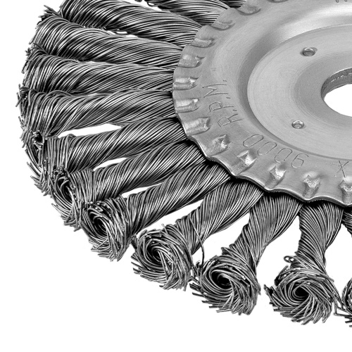 Щетка для УШМ 175 мм, посадка 22.2 мм, плоская, крученая металлическая проволока Сибртех по ценам производителя в Воронеже с доставкой по всей России