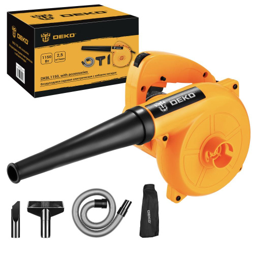 Воздуходувка садовая электрическая DEKO DKBL1150 с набором насадок по ценам производителя в Воронеже с доставкой по всей России