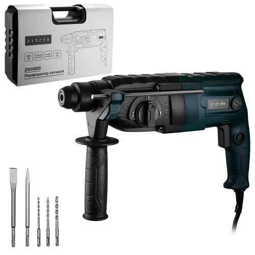 Перфоратор сетевой Zitrek ZKH800 в кейсе, с набором из 5 буров, 800 Вт по ценам производителя в Воронеже с доставкой по всей России