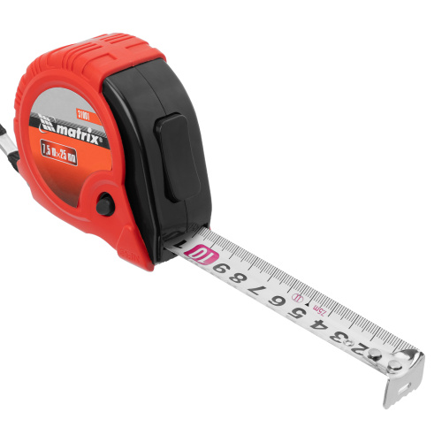 Рулетка Rubber,7,5 м х 25 мм,обрезиненный корпус Matrix по ценам производителя в Воронеже с доставкой по всей России
