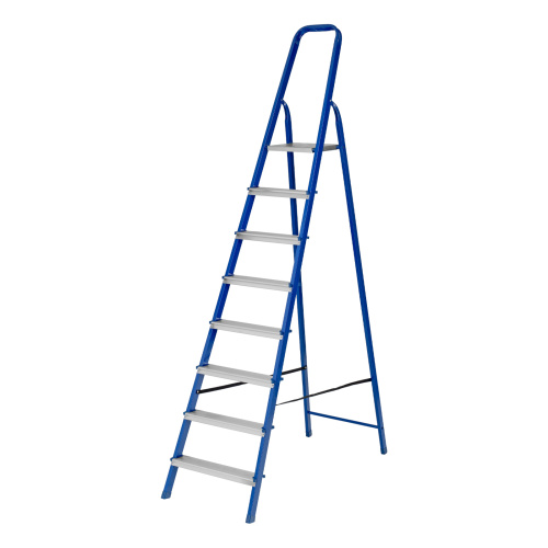 Стремянка, 8 ступеней, стальной профиль, алюминиевые ступени Сибртех по ценам производителя в Воронеже с доставкой по всей России