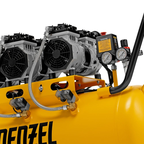 Компрессор безмасляный, малошумный DLS 1800/100,1800 Вт, 3x600, 100 л, 345 л/мин Denzel по ценам производителя в Воронеже с доставкой по всей России