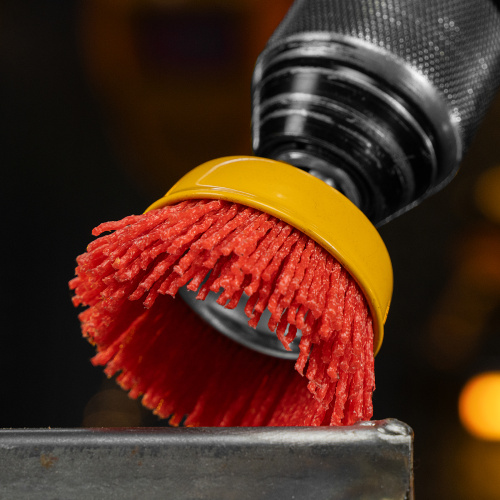 Щетка для дрели, 65 мм, Чашка, со шпилькой, нейлоновая щетина Denzel по ценам производителя в Воронеже с доставкой по всей России