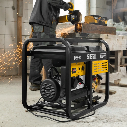 Генератор дизельный DES-55, 5,5 кВт, 230 В, 11 л, ручной стартер Denzel по ценам производителя в Воронеже с доставкой по всей России