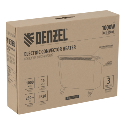 Конвектор электрический XCE-1000 B, 230 В, 1000 Вт, X-образный нагреватель Denzel по ценам производителя в Воронеже с доставкой по всей России