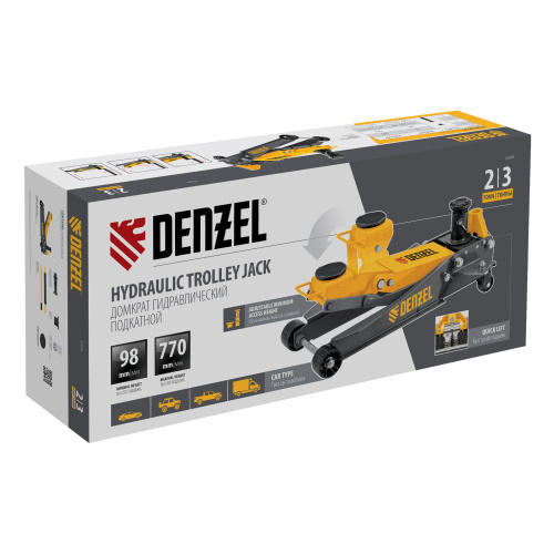 Домкрат гидравлический подкатной, 2/3 т, 98-770 мм, быстрый подъем, низ. подхват, проф, SUV Denzel по ценам производителя в Воронеже с доставкой по всей России