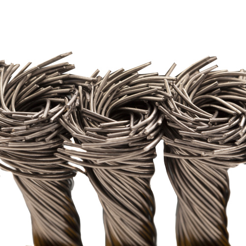 Щетка для УШМ, 100 мм, "Чашка", крученая нержавеющая проволока 0.5 мм, М14 Denzel по ценам производителя в Воронеже с доставкой по всей России