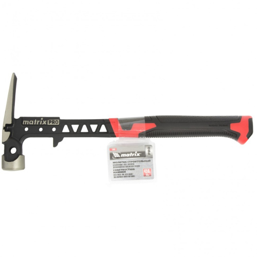 Молоток строительный, 450 г, цельнокованый, боек с магнитом, двухкомпонентная обрезиненная рукоятка Matrix Pro по ценам производителя в Воронеже с доставкой по всей России
