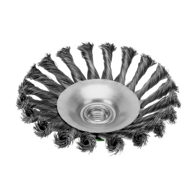 Щетка для УШМ, 125 мм, М14, "тарелка", крученая металлическая проволока Сибртех по ценам производителя в Воронеже с доставкой по всей России