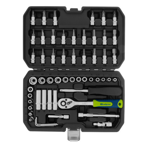 Набор инструментов, 1/4", пластиковый кейс 56 предметов Сибртех по ценам производителя в Воронеже с доставкой по всей России
