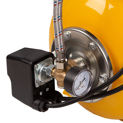 Насосная станция PS1100С, 1100 Вт, 4500 л/ч, ресивер 24 л, подъем 46 м, чугун Denzel по ценам производителя в Воронеже с доставкой по всей России