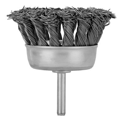 Щетка для дрели, 65 мм, "чашка" со шпилькой, крученая металлическая проволока Matrix по ценам производителя в Воронеже с доставкой по всей России