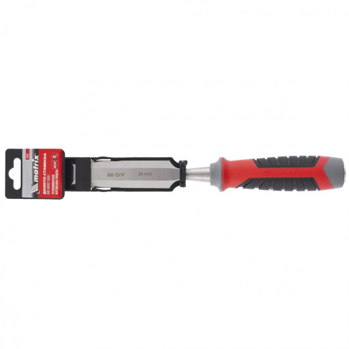 Долото-стамеска, 26 мм, 60 CrV, трехкомпонентная обрезиненная рукоятка Matrix по ценам производителя в Воронеже с доставкой по всей России