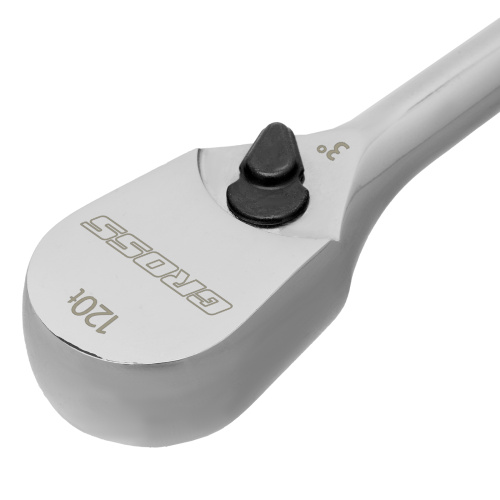 Ключ-трещотка 3/8", CrV, 120 зубьев, цельнометаллический, хром Gross по ценам производителя в Воронеже с доставкой по всей России