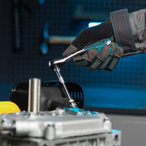 Набор торцевых головок, трещотка 120 зубьев, 1/4", CrV, 12 предметов Gross по ценам производителя в Воронеже с доставкой по всей России