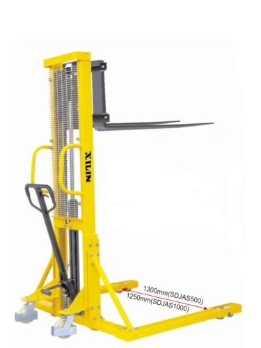 Штабелер гидравлический 1,0 т 1,6 м XILIN SDJAS1016 с раздвижными вилами и расширенными опорами по ценам производителя в Воронеже с доставкой по всей России