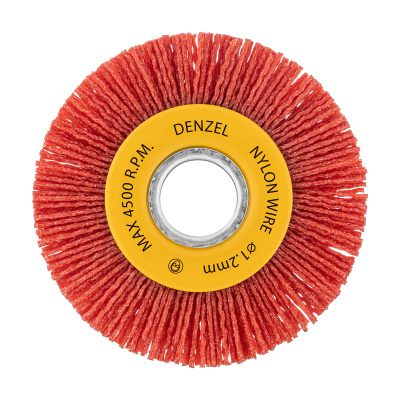 Щетка для УШМ, 100 мм, Плоская, нейлоновая щетина, посадка 22,2 мм Denzel по ценам производителя в Воронеже с доставкой по всей России