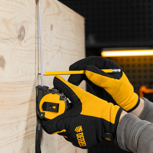 Рулетка 3м х 16мм, автоматич. фиксац., нейлон. покрытие, магнит. зацеп, двухстор. разметка Denzel по ценам производителя в Воронеже с доставкой по всей России