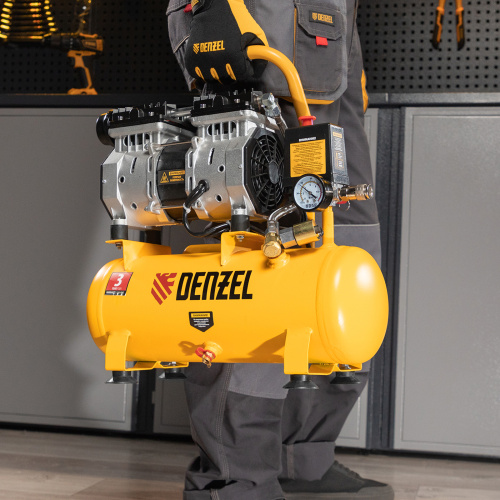 Компрессор DLS650/10 безмаслянный малошумный 650 Вт, 120 л/мин, ресивер 10 л Denzel по ценам производителя в Воронеже с доставкой по всей России