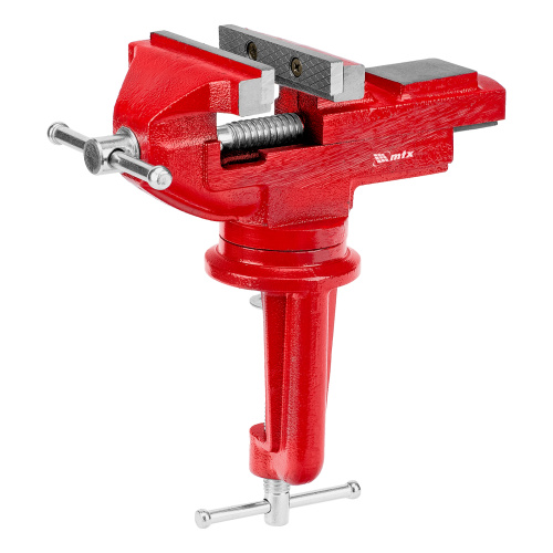 Тиски слесарные, 80 мм, настольные, поворотные, c наковальней MTX по ценам производителя в Воронеже с доставкой по всей России