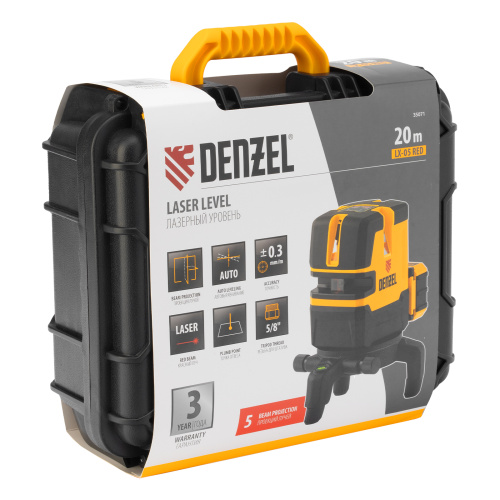 Лазерный уровень LX 05 Red, 20 м, 635 нм, аккумулятор Li 5200 mAh, резьба 5/8" Denzel по ценам производителя в Воронеже с доставкой по всей России