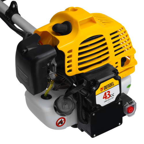 Триммер бензиновый DT-43E, 43 см3, неразъемная штанга, электростартер, состоит из 2 частей Denzel по ценам производителя в Воронеже с доставкой по всей России