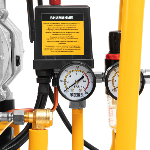 Компрессор безмасляный, малошумный DLS 2200/50, 2200 Вт, 2x1100, 50 л, 380 л/мин Denzel по ценам производителя в Воронеже с доставкой по всей России