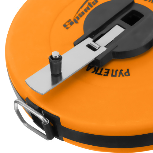 Рулетка геодезическая, 10 м х 12,5 мм, лента ПВХ, закрытый круглый корпус Sparta по ценам производителя в Воронеже с доставкой по всей России