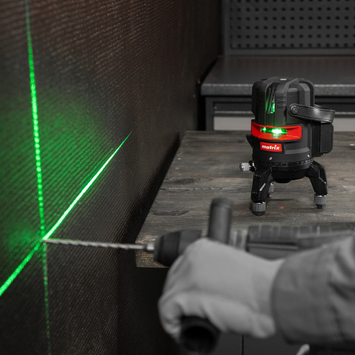 Лазерный уровень ML 06 Green, 30 м, 520 нм, аккумулятор Li 2800 мАч, резьба 5/8" Matrix по ценам производителя в Воронеже с доставкой по всей России